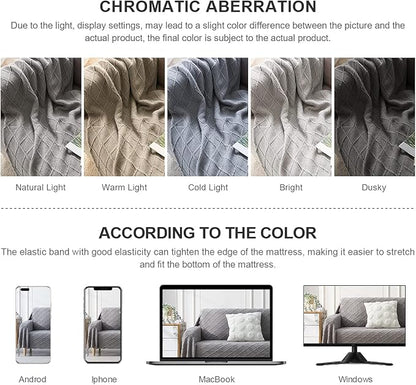 BOURINA Light Grey Throw Blanket 50 x90 Inches Throw Textured Solid Soft Sofa - Image 6