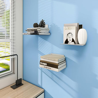 FENTEC Floating Book Shelves for Wall, Wall Mounted Floating Bookshelf - Image 2