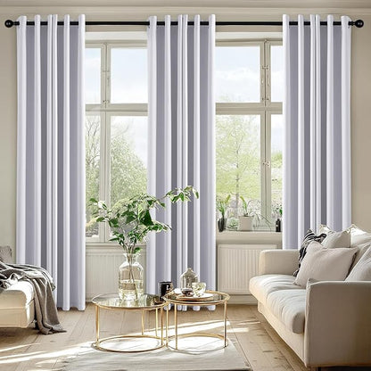 MIULEE Blackout Curtains for Bedroom 2 Panels 40x80 Inch Long Greyish White | - Image 6