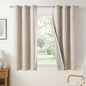 100% Blackout Linen Textured Short Small Curtains by 100BlackoutShield