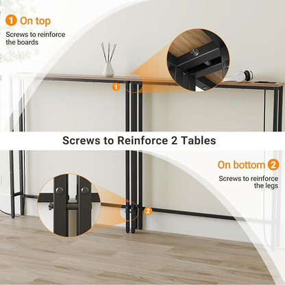 ELYKEN 5.9" Narrow Console Sofa Table - Image 6