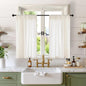 BGment Short Ivory Linen Curtains 36 Inches Long by BGment