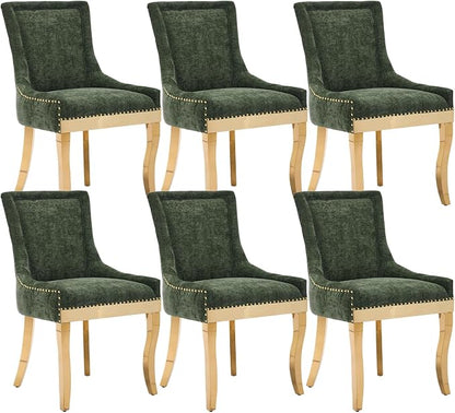 Upholstered Dining Chairs Set of 6, Modern Fabric Side Chairs by MZDOO