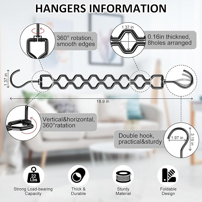12 Pack Space Saving Hangers for Clothes, Sturdy Metal Hangers Heavy Duty Magic - Image 4