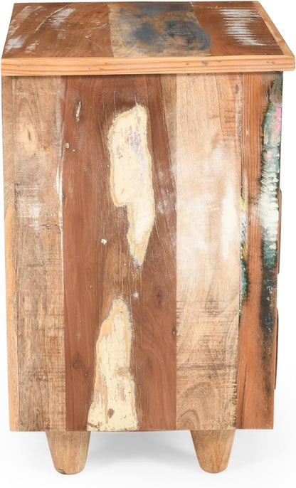 End Table Recycled Wood Nightstand, Side Table - Image 9