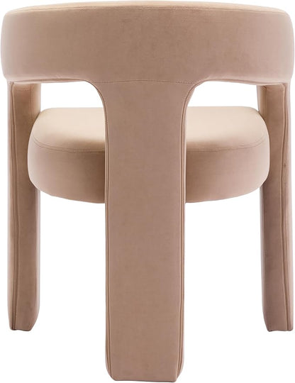 RIVOVA Modern Barrel Dining Chairs Set of 3, Velvet Upholstered Accent Side - Image 7