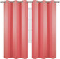 Coral Thermal Blackout Curtains/42 x 72 Inch/Set of 2 Panels Room Darkening by Lemomo