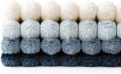 MIULEE Faux Fur Plush Euro Decorative Throw Pillow Covers 24x24, Soft Coastal - Image 6
