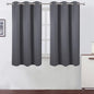 Grey Blackout Curtains for Bedroom Room Darkening Curtains/38 x 54 Inch Long by Lemomo