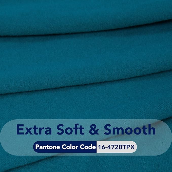 PureFit Stretch Couch Covers for Sofa 4 Seater Slipcovers Peacock Blue | - Image 5