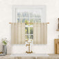 Kitchen Semi Sheer Linen Curtains 24 Inch Length by LAMIT