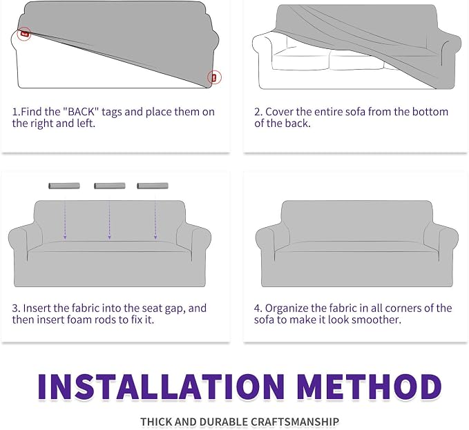 ZNSAYOTX Super Stretch Couch Cover Universal Sofa Covers - Image 9