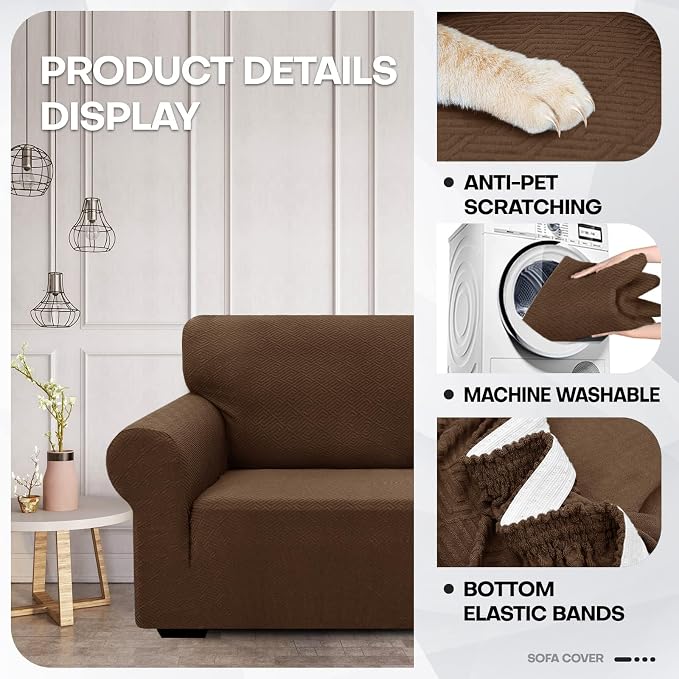 ZNSAYOTX 1 Piece Jacquard Couch Covers - Image 3