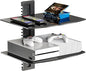 WALI Floating TV Shelf, 2 Tier Glass Projector Shelf by WALI