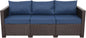 Rattan Star Patio Furniture Outdoor Couch 3 Seater Sofa Outdoor Brown Wicker by RattanStar