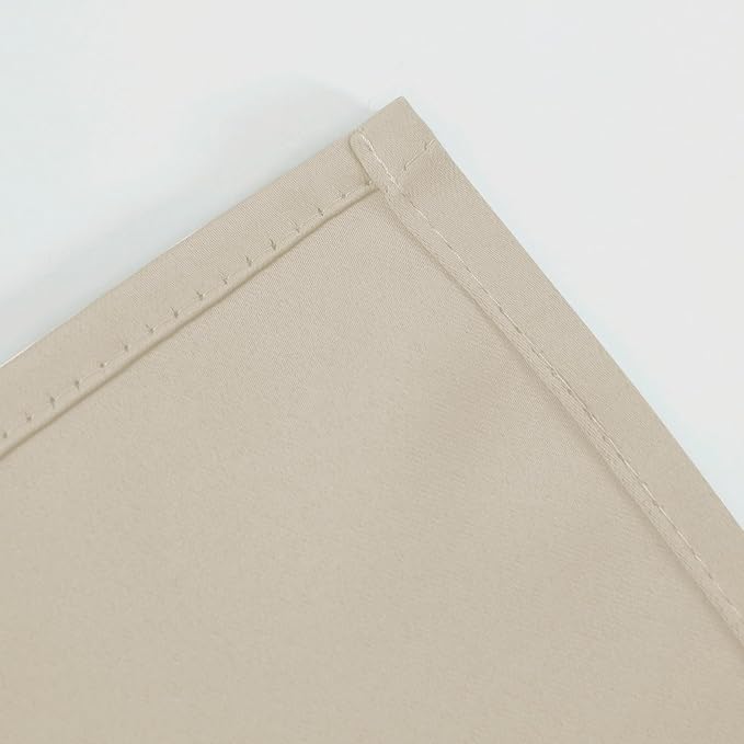 Light Beige Blackout Curtains 42 x 54 Inch Length Set of 2 Panels Grommet - Image 6