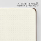 &And Per Se Dotted Journal Notebook, A5 Hardcover Bullet Dotted Journal, 160 Pages 100 gsm Thick Dotted Paper, 3 Sheets of Stickers Included - 5.7'' x 8''（Chocolate）