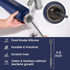 Lexlion Fruit Infuser Water Bottle - 22 Oz, Triple Walled Insulated Stainless Steel, Thermal Leaf Infuser, Silicone Sleeve, 3 Lids Leakproof, Metal Mug