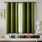MIULEE Blackout Curtains for Bedroom 2 Panel 40"x63" Long Light Olive Green | by MIULEE