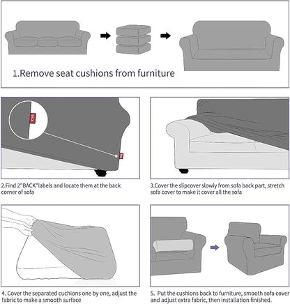 ZNSAYOTX 2 Piece Chair Covers for Living Room - Image 7