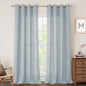 Haze Blue Linen Curtains 95 Inch Length by LAMIT