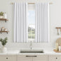White 100% Blackout Curtains 45 Inch Length 2 Panels Set by Guken