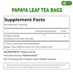 FreshDrinkUS, Premium 40 Papaya Leaf Tea Bags, 100% Natural & Pure. Loose Leaf Papaya Herbal Tea. Made with Natural Material Tea Bags. No Sugar, No Caffeine, No Gluten, Vegan.