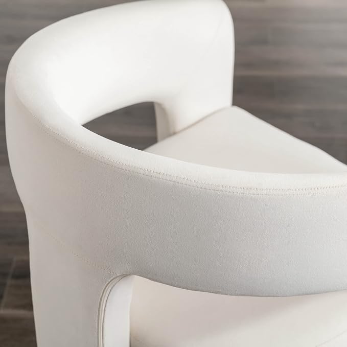 BESTANO Set of 3 Modern Velvet Fabric Upholstered Dining Chairs - Image 5
