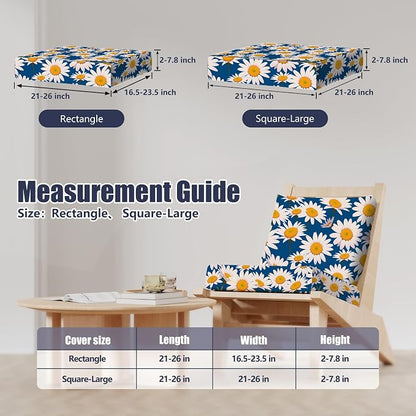 8Pcs Outdoor Cushion Covers, Stretch Patio Furniture Couch Chair Slipcovers | - Image 2