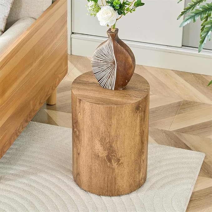 Round Side Table, End Table Living Room Table, Sofa Couch Bedside Table - Image 3