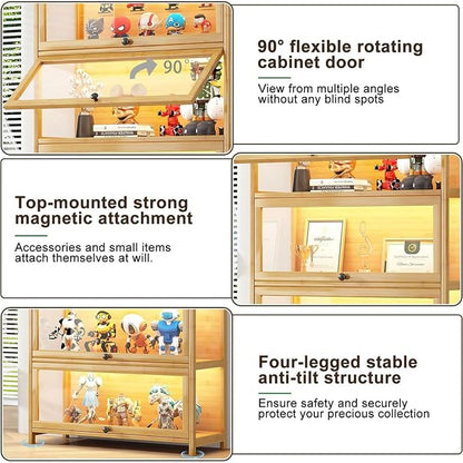 Display Cabinet with Acrylic Glass Doors 67.7'' Tall Curio Cabinet - Image 4