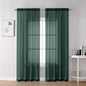 Chyhomenyc Hunter Green Sheer Curtains 78 Inches Long 2 Panels Set by Chyhomenyc