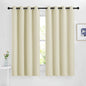 NICETOWN Beige Blackout Curtains 63 inches Long, Grommet Room Darkening Window by NICETOWN