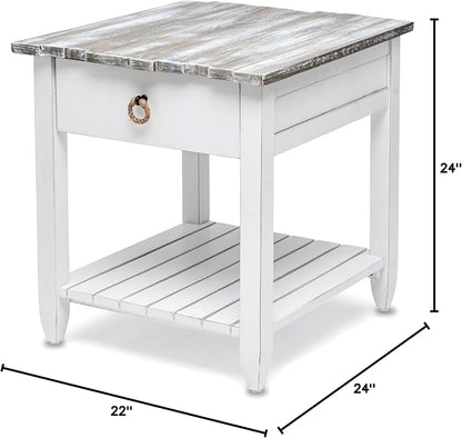 Sea Wind Florida Picket Fence Wood End Table - Image 2