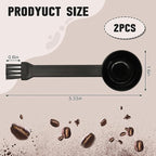 Coffee Spoon With Espresso Grinder Brush 2 in 1 Brush Compatible for Cuisinart DBM-8P1 Coffee Machine Brush for Coffee Grinder Cleaner Scooping Coffee Powder(2PCS)