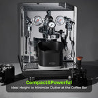 IKAPE Espresso Knock Box for Coffee Grounds, Barista Tool Enhanced for Better Manipulation - Black Espresso Machine Coffee Puck Disposal Box