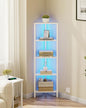 TUTOTAK Corner Shelf with LED Light, 5-Tier Corner Bookshelf by ChoosetutotakFurnitureBuildYourCozyHome