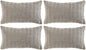 Fancy Homi 4 Packs Grey Decorative Throw Pillow Covers 14x24 Inch by Fancy+Homi
