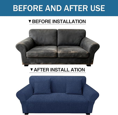 Loveseat Slipcover with 2 Pillow Cover - Image 8