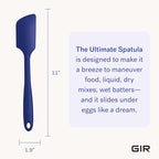 GIR: Get It Right Silicone Spatula for Cooking, Baking & Mixing - Heat-Resistant up to 425°F - Nonstick & Dishwasher Safe Cookware - BPA Free - Navy Silicone Kitchen Spatula