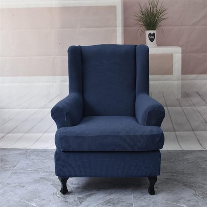 KRFOONN Wingback Chair Covers Slipcovers 2 Piece Stretch Wing Chair Covers - Image 7