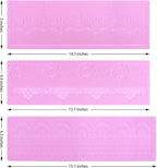 Embossing Lace Fondant Molds - Rose Flower Cake Lace Molds Set of 3