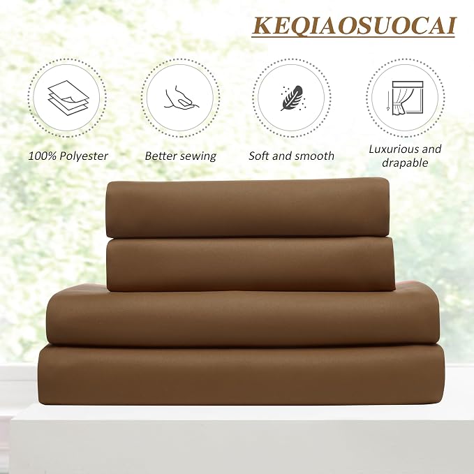 Cappuccino Brown Mocha Curtains 40x90 Inches Long 2 Panels Set, Pinch Pleated - Image 5