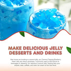 New Fanale Coconut Jelly Topping nata de coco for Boba Tea | Ice Cream | Yogurt | Smoothie | Milk Tea | Desserts Blueberry Heart Shaped, 6.6 pound (Pack of 4)| JEL027-CS