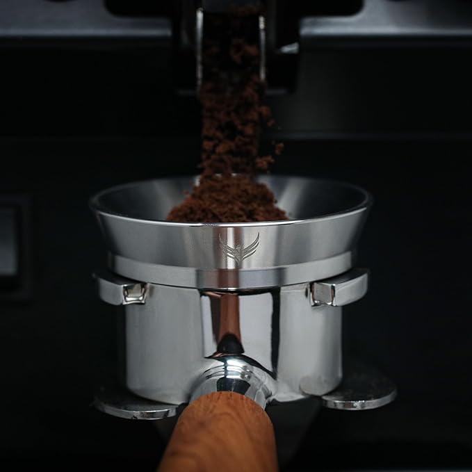 54mm Espresso Dosing Funnel and Puck Screen Set Magnetic Coffee Dosing Ring And Filter for Portafilters Compatible with 54mm Breville Portafilter Basket Premium Espresso Machine Accessories