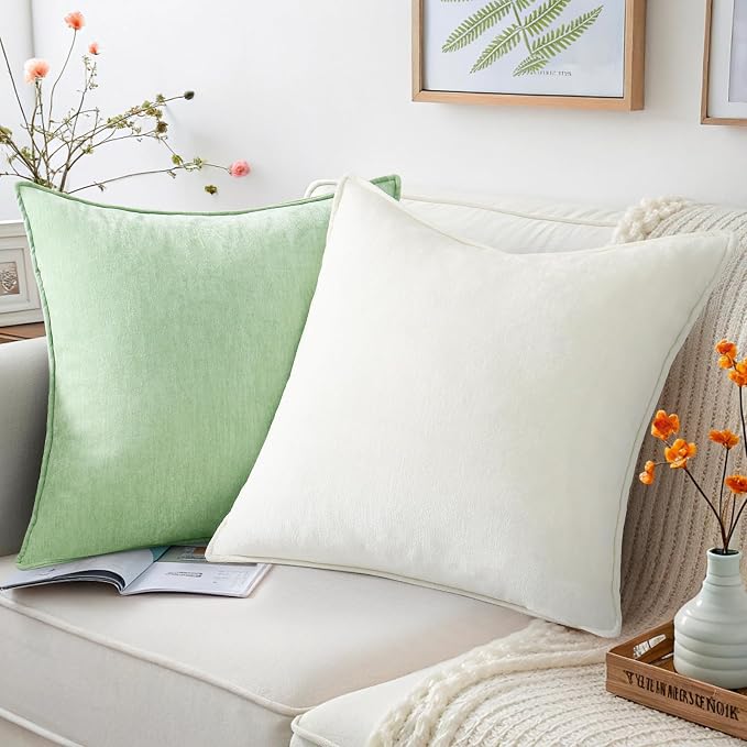 decorUhome Summer Couch Euro Sham Throw Pillow Covers 26x26 Set of 2, - Image 6