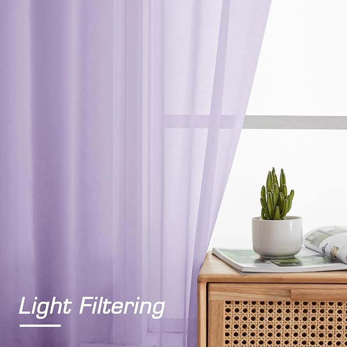 Extra Long Sheer Curtains 96 inches Long - Image 3