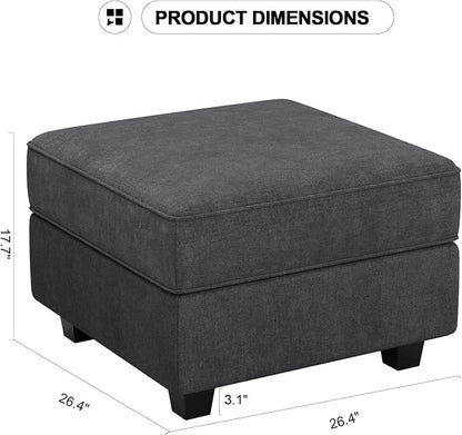 Belffin Fabric Modular Sectional Sofa Storage Ottoman Module Couch Side - Image 2
