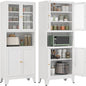 YAUWOH 69" Tall Metal Pantry Cabinet by YAUWOHFactoryOutletsColorfulMetalFurniture
