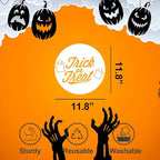 Halloween Stencils for Painting 12inch Large Reusable Halloween Stencil for Door Hanger Round Skeleton Ghost Boo Templates for Wood Walls Windows Door Mat Fabric